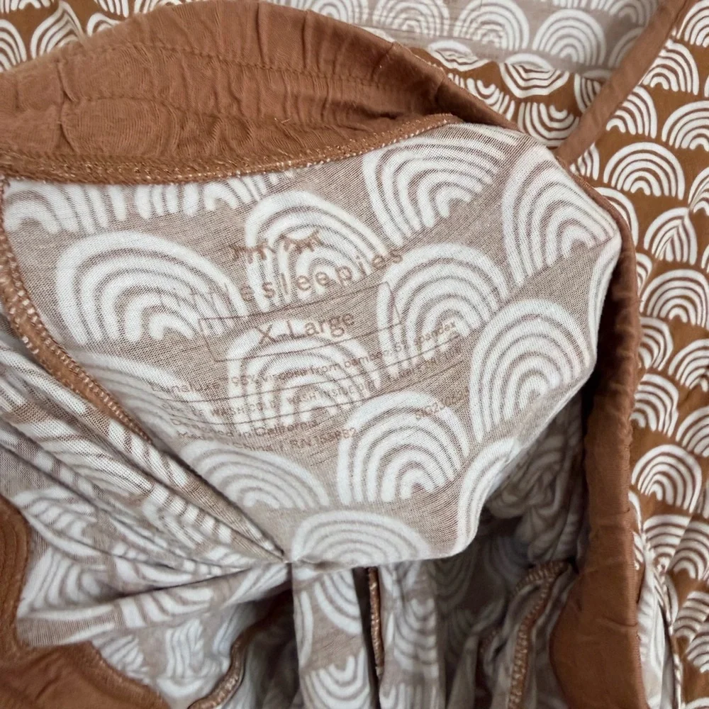 Little Sleepies Rust Rainbow Pajama Set XL - Picture 5 of 7